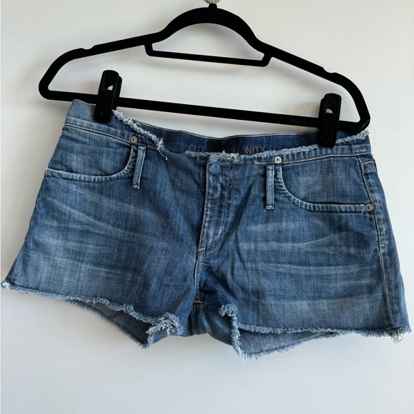 Citizens of Humanity Denim Shorts - button waist cut out - Picture 2 of 4